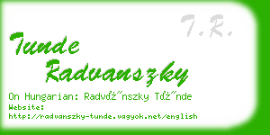 tunde radvanszky business card